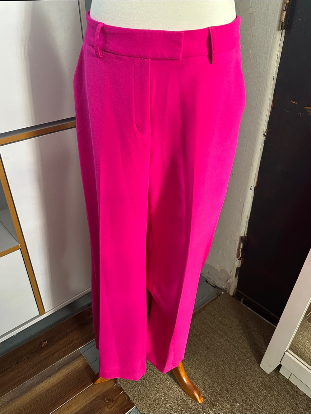 Express Wide-Leg Dress Pants in Hot Pink 10
